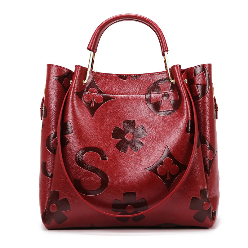 Women's High-grade Large Capacity Retro Simple Fashion Bucket Bag