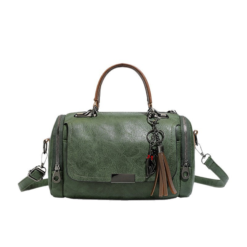 Women's Round Portable Large Capacity Boston Pillow Women's Shoulder Bag