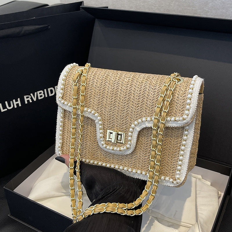 Women's Classic Style Knitted Chain Underarm Bags