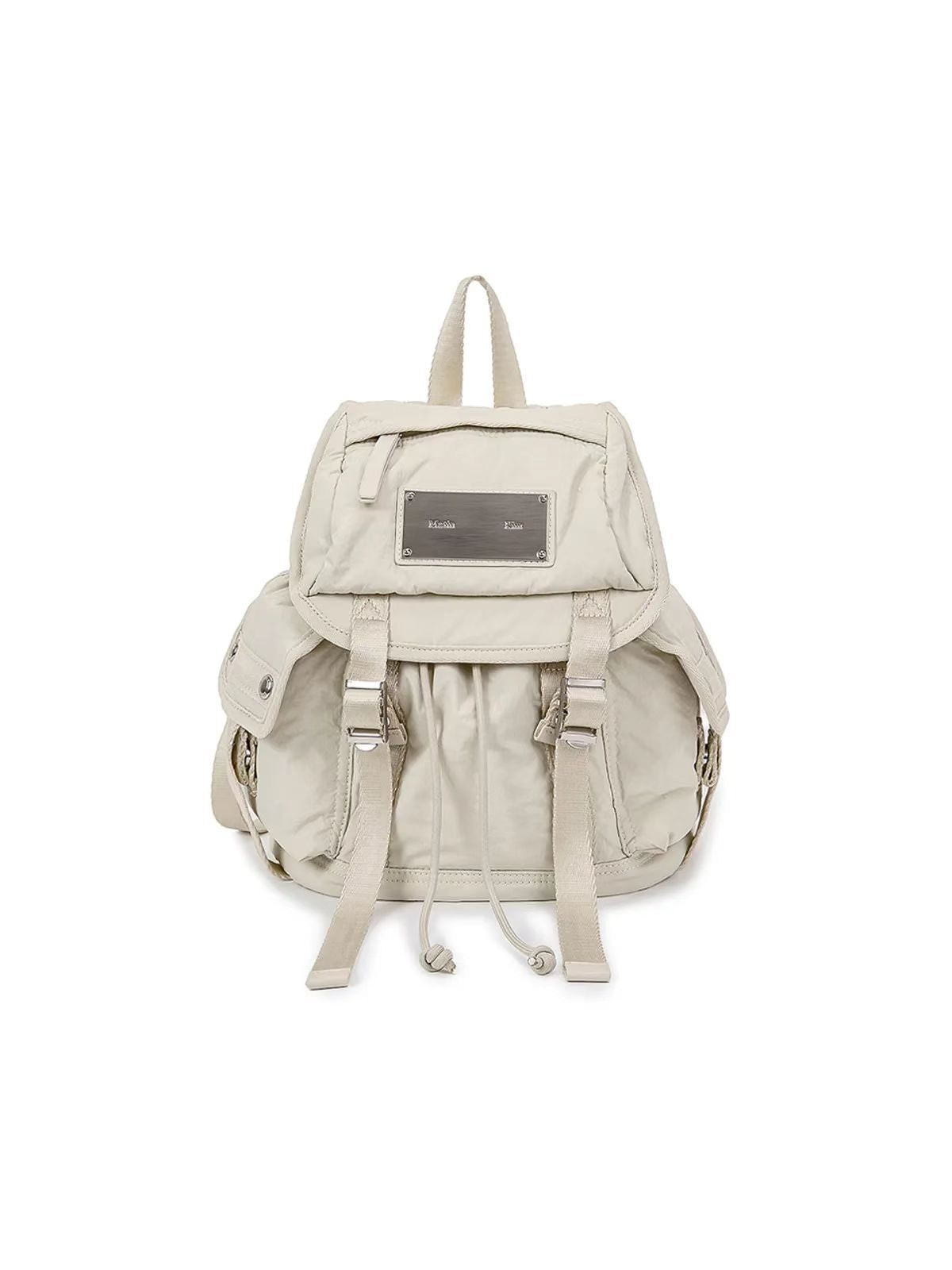 Niche Large Capacity Storage Metal Label Nylon Leisure Backpack