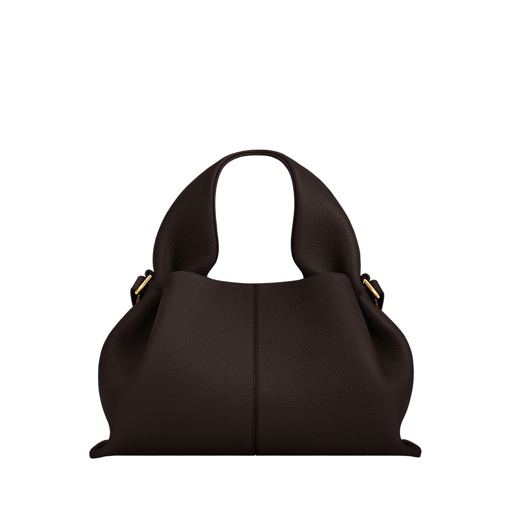 Women's Cloud Genuine Leather French Niche Dumpling Bags