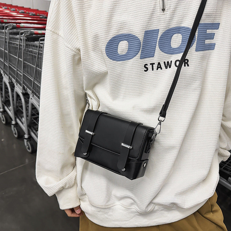 Men's & Women's High Sense Unisex Design Box Mobile Men's Messenger Bag