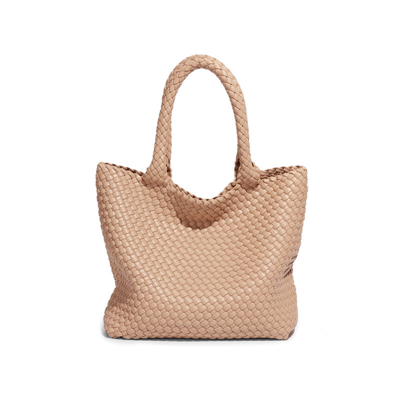 High-grade Soft Leather Hand-woven Idle Style Bags