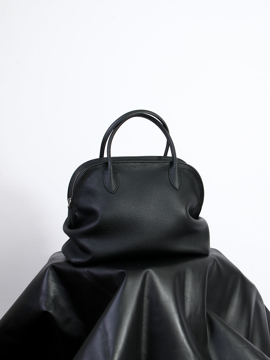 Design Vintage Cowhide Shell Versatile Old Large Capacity Handbags