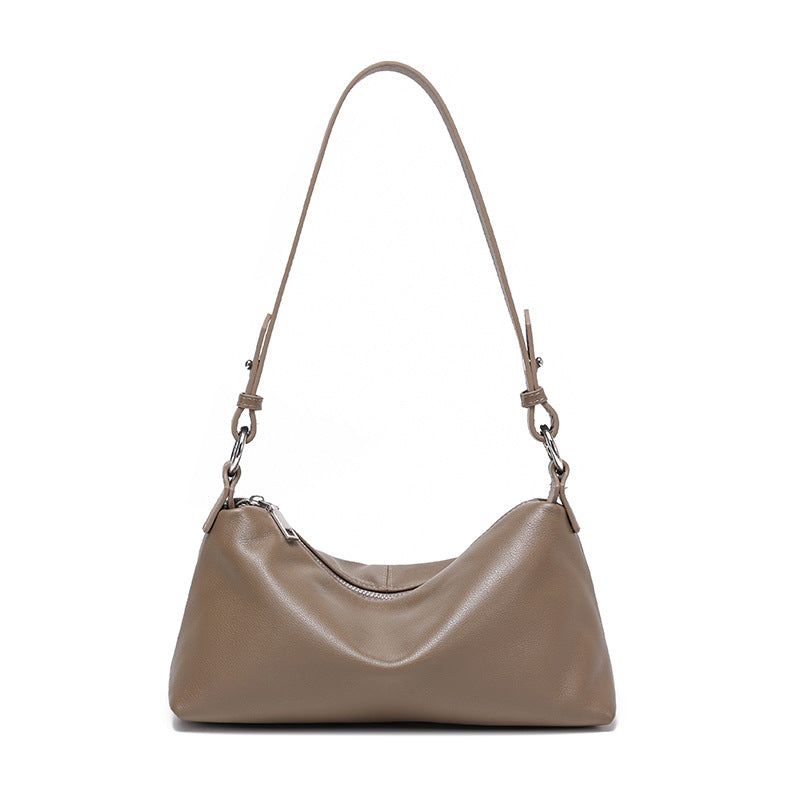 Genuine Leather Advanced Layer Cowhide Fashion Underarm Bag