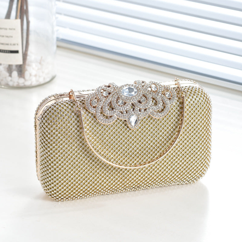 Diamond Inlaid Crown Dinner Sparkling Rhinestones Banquet One Portable Cheongsam Women's Handbag