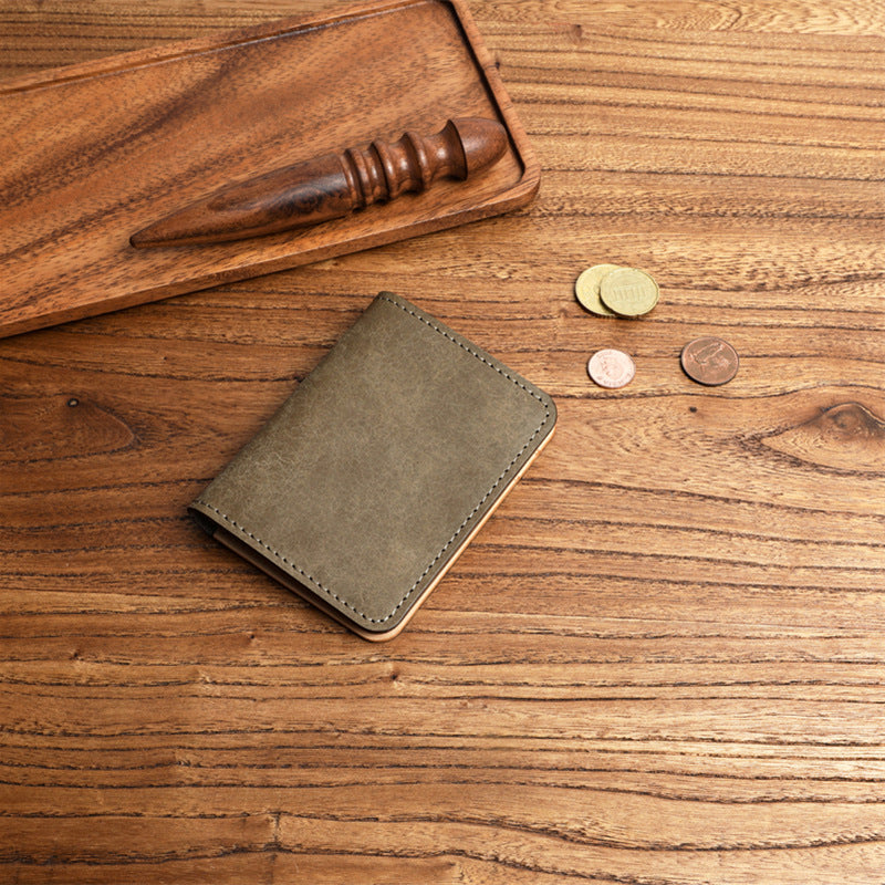 Men's Leather Cowhide Bank Driving License Versatile Card Pack Card Sleeve