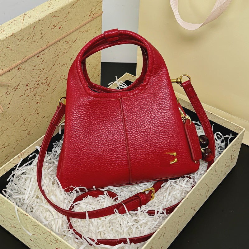 Women's Lychee Pattern Vegetable Basket Fashion Simple Portable Large Women's Messenger Bag