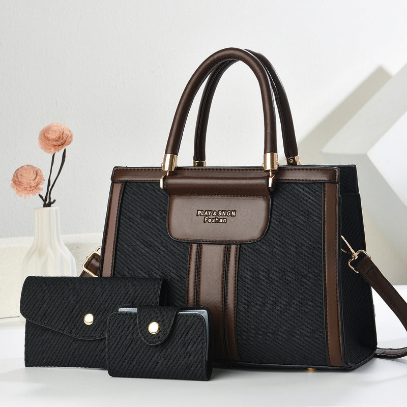 Popular Comfortable Women's Three-piece Portable Large Women's Shoulder Bag