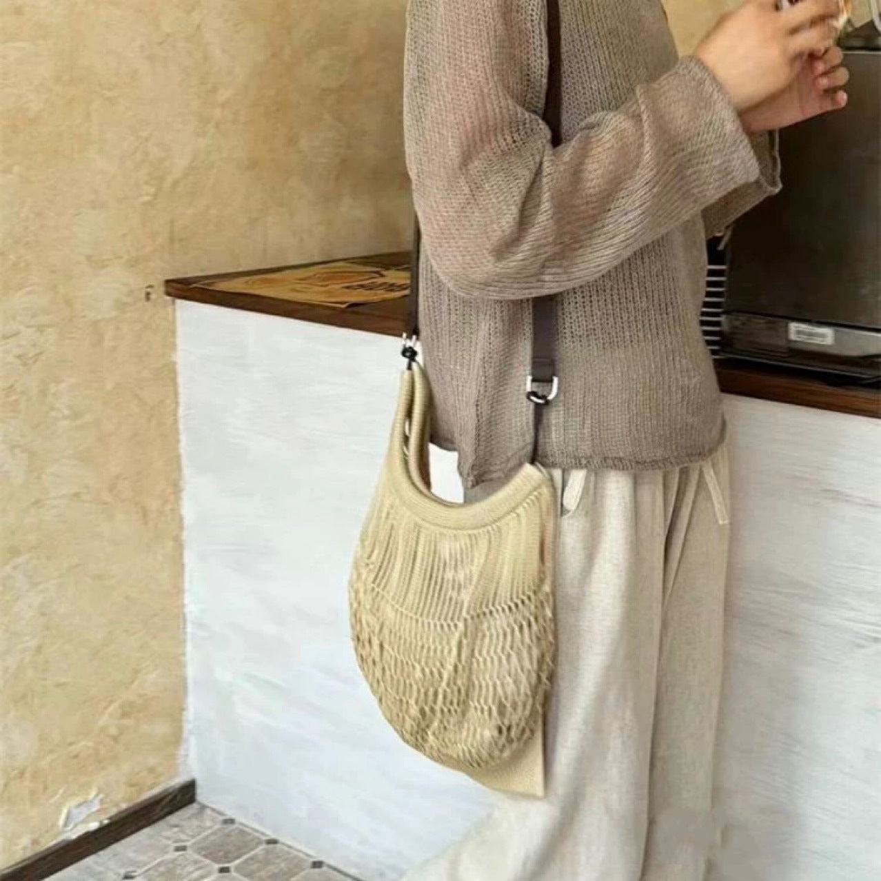 High Version Style Cooperation Series Net Women's Shoulder Bag