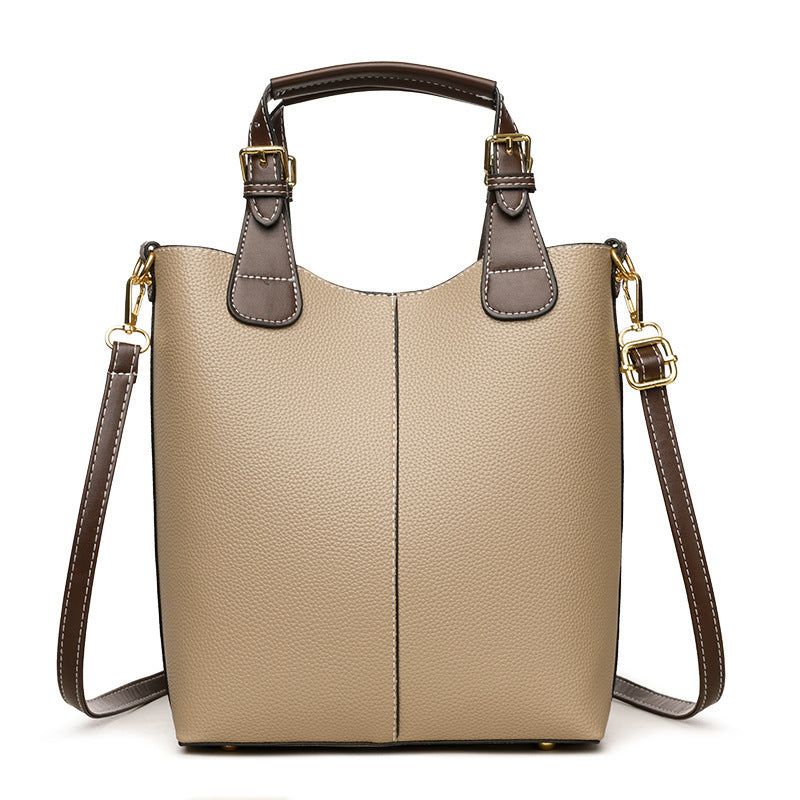 Fashion Color Contrast Design Versatile Classy Combination Women's Shoulder Bag