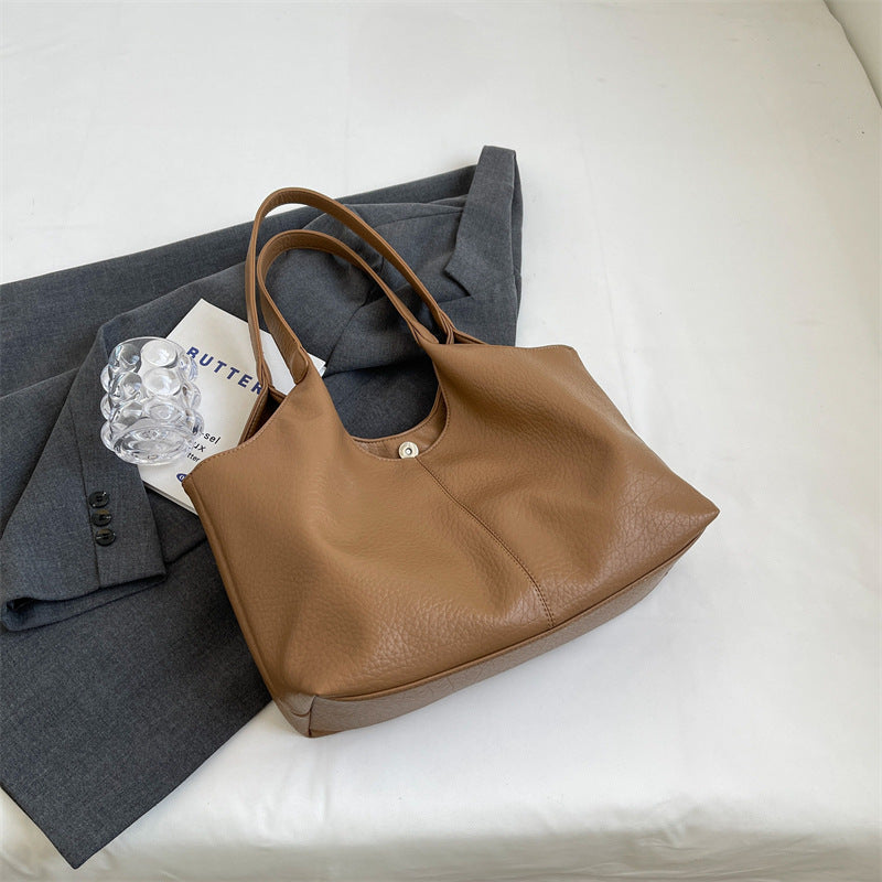 Women's Retro Commuter Fashion Niche Underarm High-grade Large Tote Bag
