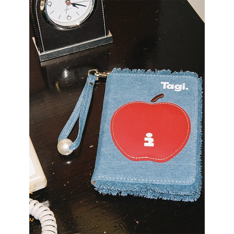 Pearl Denim Passport Storage Certificate Contrast Color Card Pack Card Sleeve