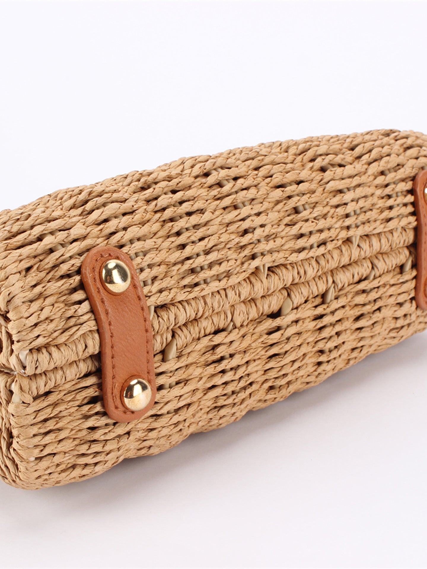 Retro Artistic Idyllic Style Premium Woven Imitation Bamboo Everyday Joker Women's Messenger Bag