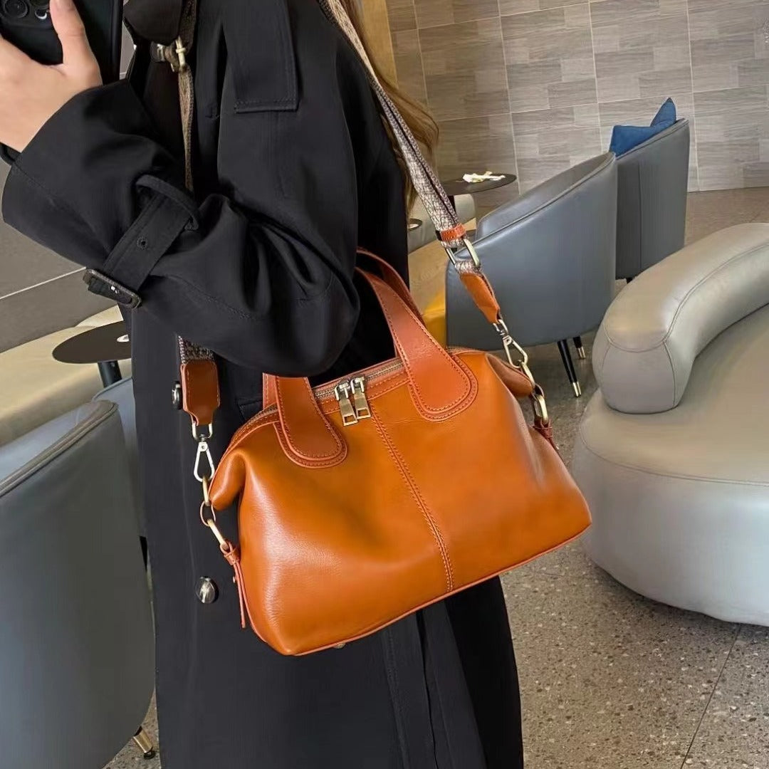 Women's Vegetable Tanning Leather High Sense Vintage Women's Handbag