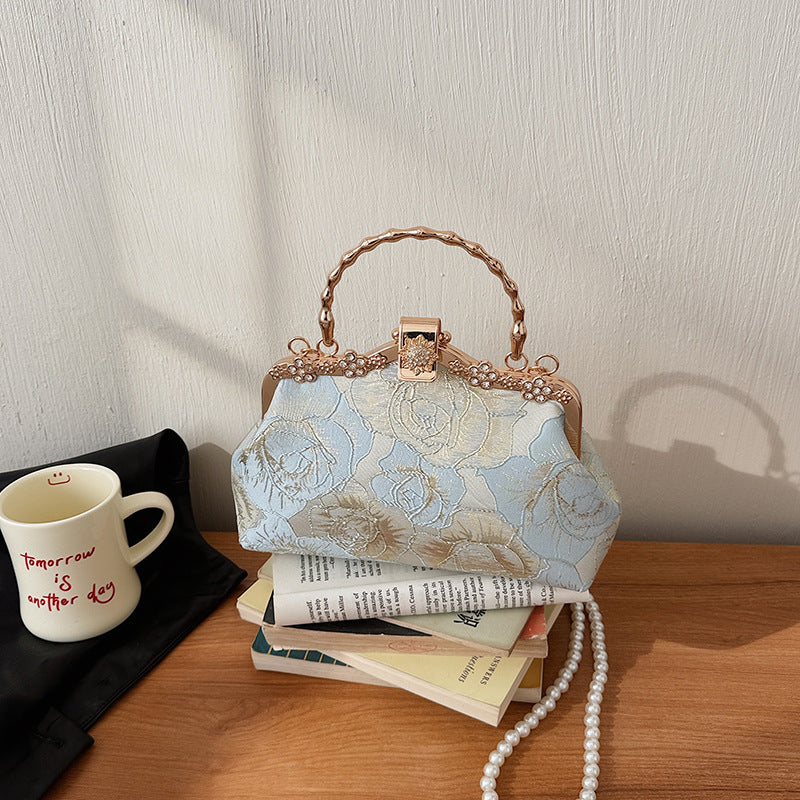 Chinese Khaki With Clothes Can Be Elegant For Women's Handbag