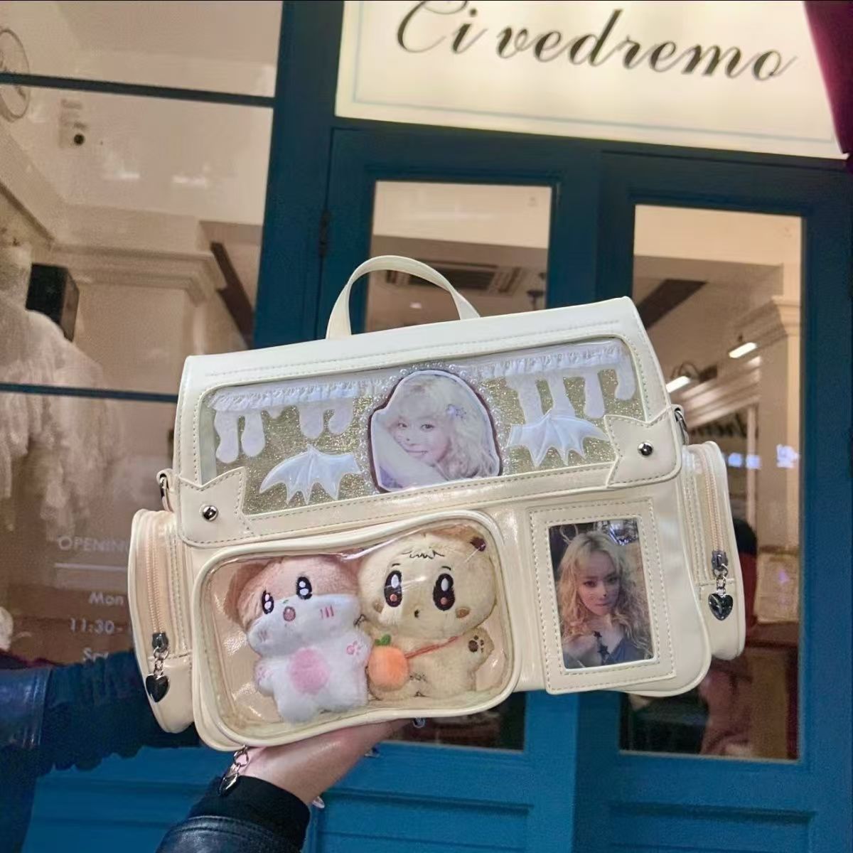 Hidden Light Cartoon Amusement Park College Large Women's Backpack