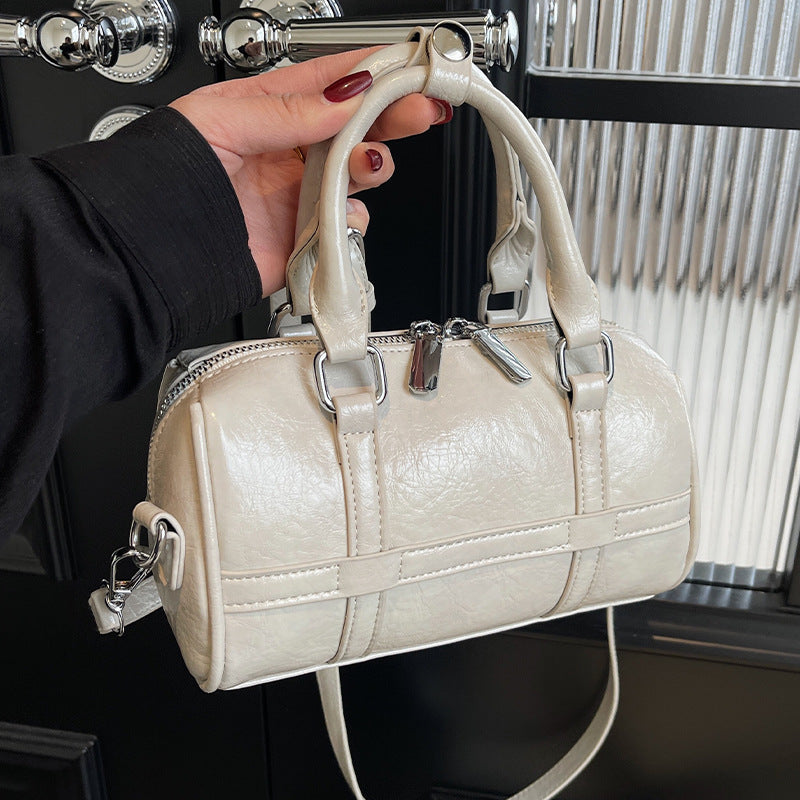 Women's Fashion Hand Carrying Bowling Summer Simple Pleated Niche Bags