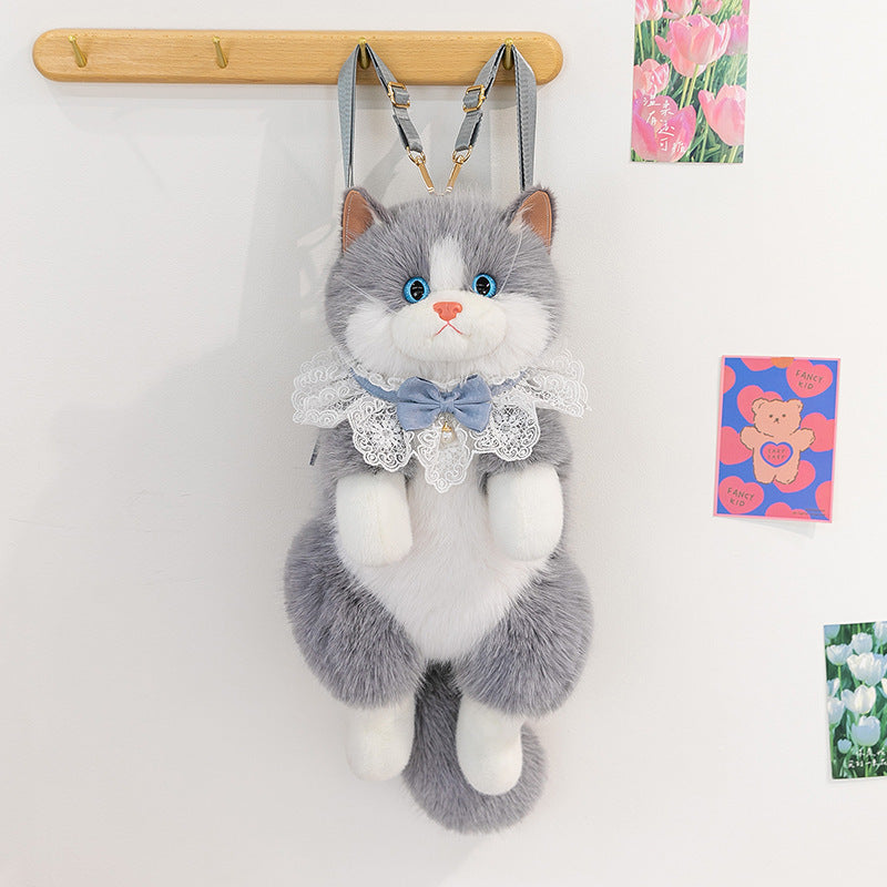Cartoon Cat Cute Simulation For Girlfriends To Accompany Sleep Hug Leisure Backpack