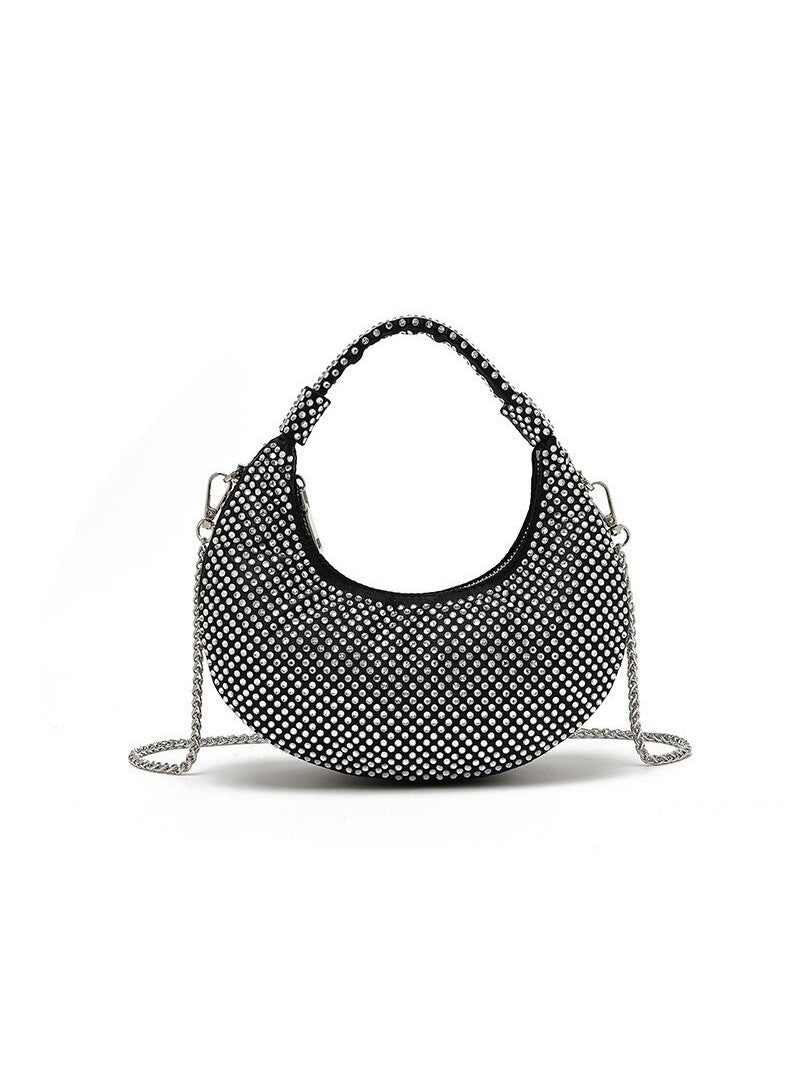 Women's Dinner Design Full Diamond Dumpling Versatile Rhinestone Handbags