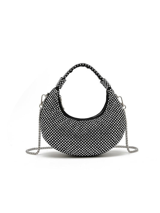 Women's Dinner Design Full Diamond Dumpling Versatile Rhinestone Handbags