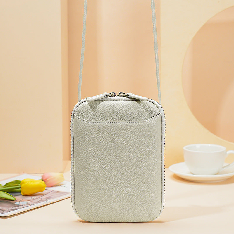 Women's Style Niche Genuine Leather Trendy Simple Mobile Phone Bag