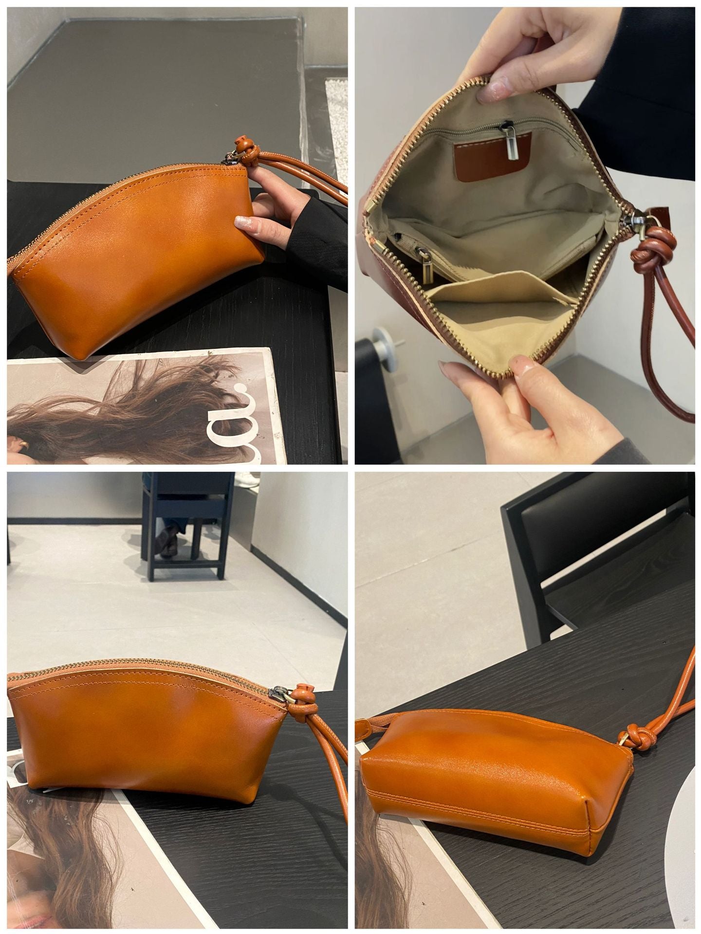 Leather Lady's Fashionable Practical Dumpling Shell Simple Bags