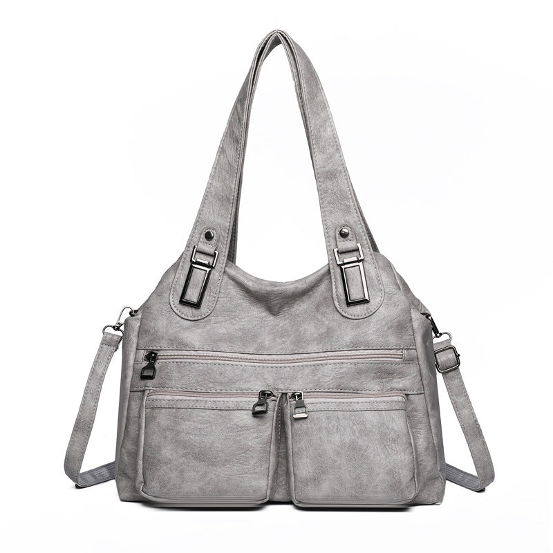 Women's Retro Trendy Mother Solid Color Bags