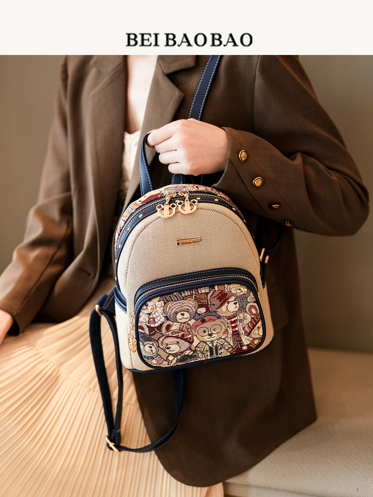 Women's Source Korean Style Commuter Fashion Versatile Women's Backpack