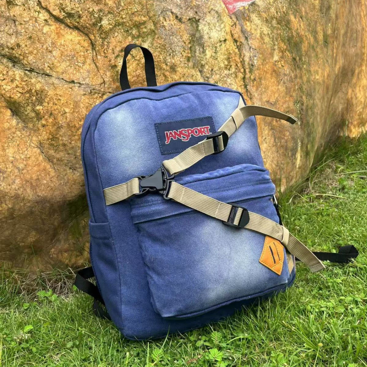 Super Denim Fashion College Style Unisex Backpacks