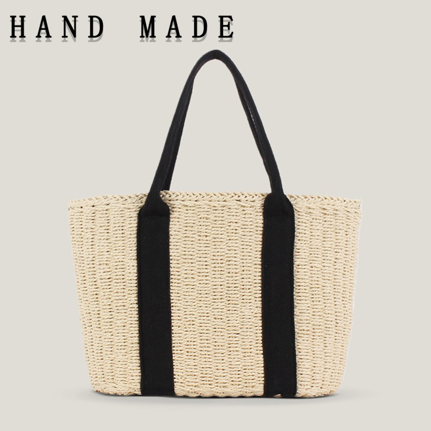 Simple Woven Large Capacity Seaside Vacation Women's Handbag