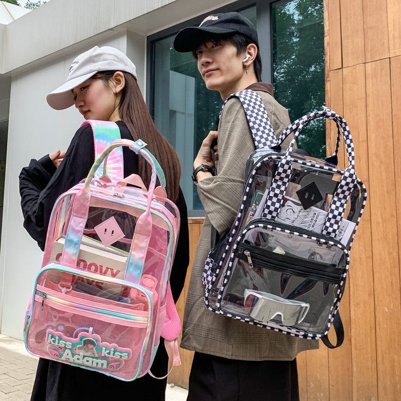 Colorful Transparent Lovers Wild Portable Street Leisure Backpack
