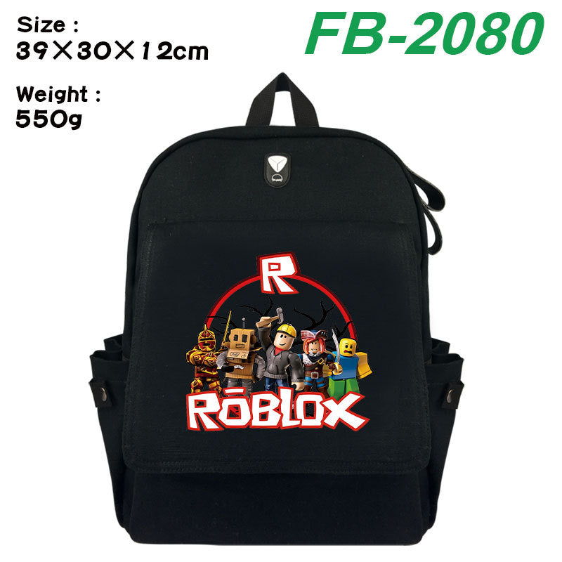 Peripheral Printing Stylish Canvas Large Capacity Leisure Backpack