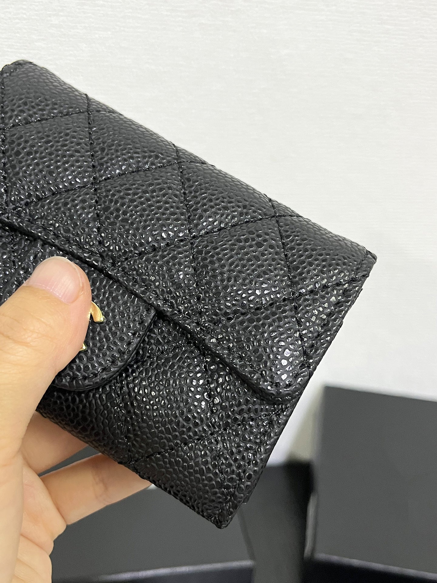 For Each Person Style Caviar Cowhide Rhombus Genuine Purses