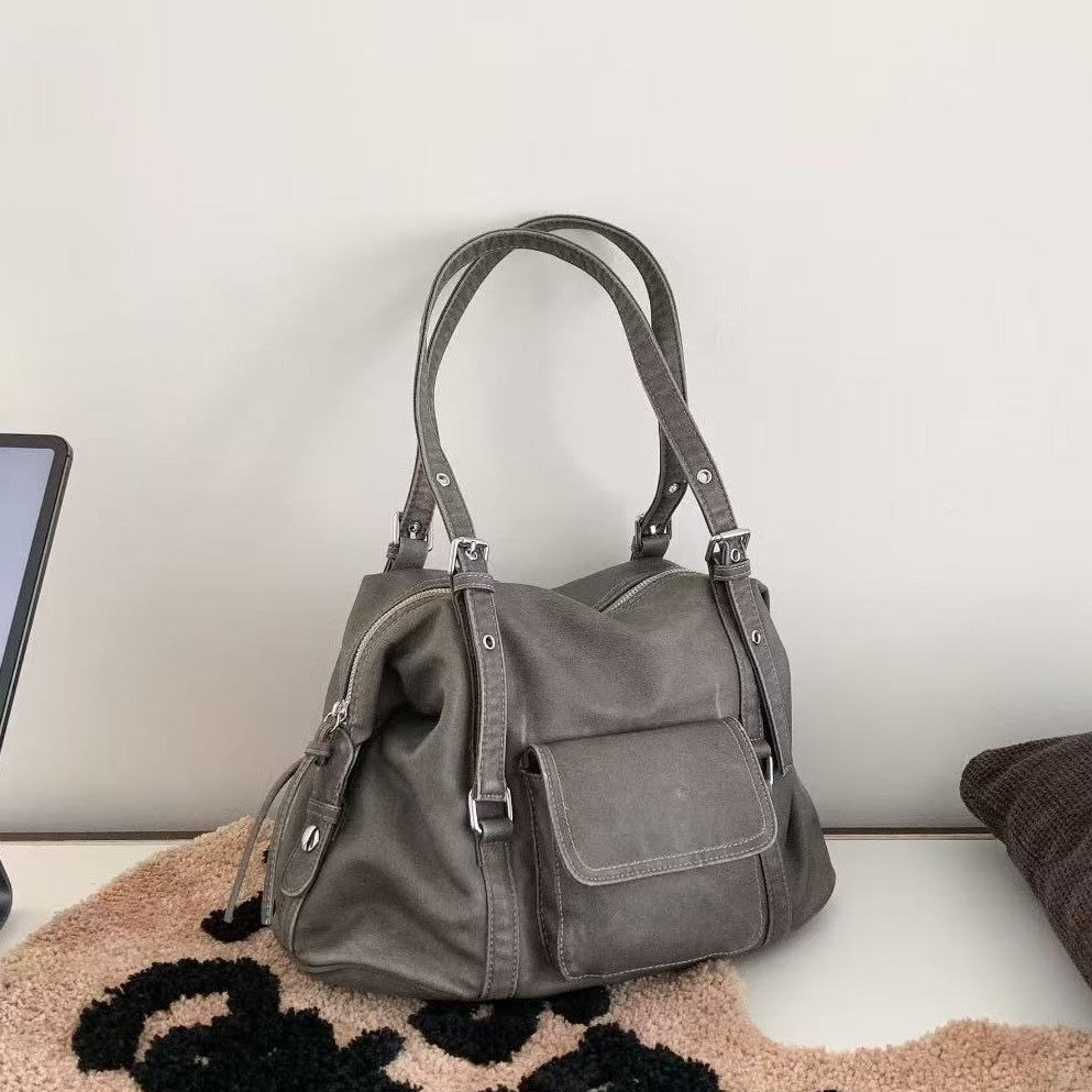 Textured Korean Style High-grade Large Capacity Handbags