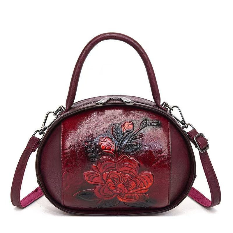 Women's Retro Style Chinese Ethnic Mother Oval Bags