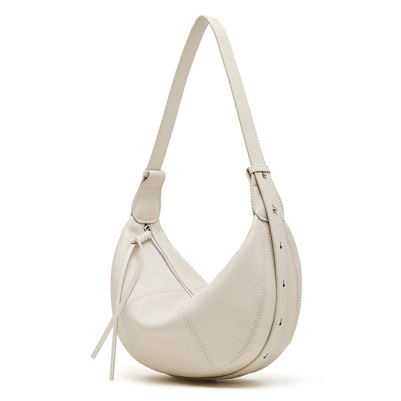 Women's Natural Drop Leather Dumpling Lightweight Simple Fashionable Shoulder Bags