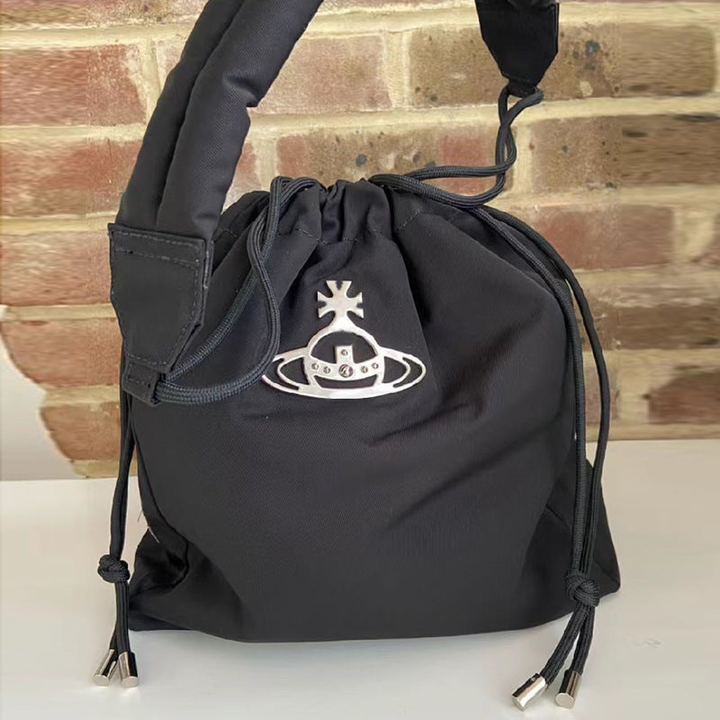Casual Women's Nylon Cloth Saturn Drawstring Bags