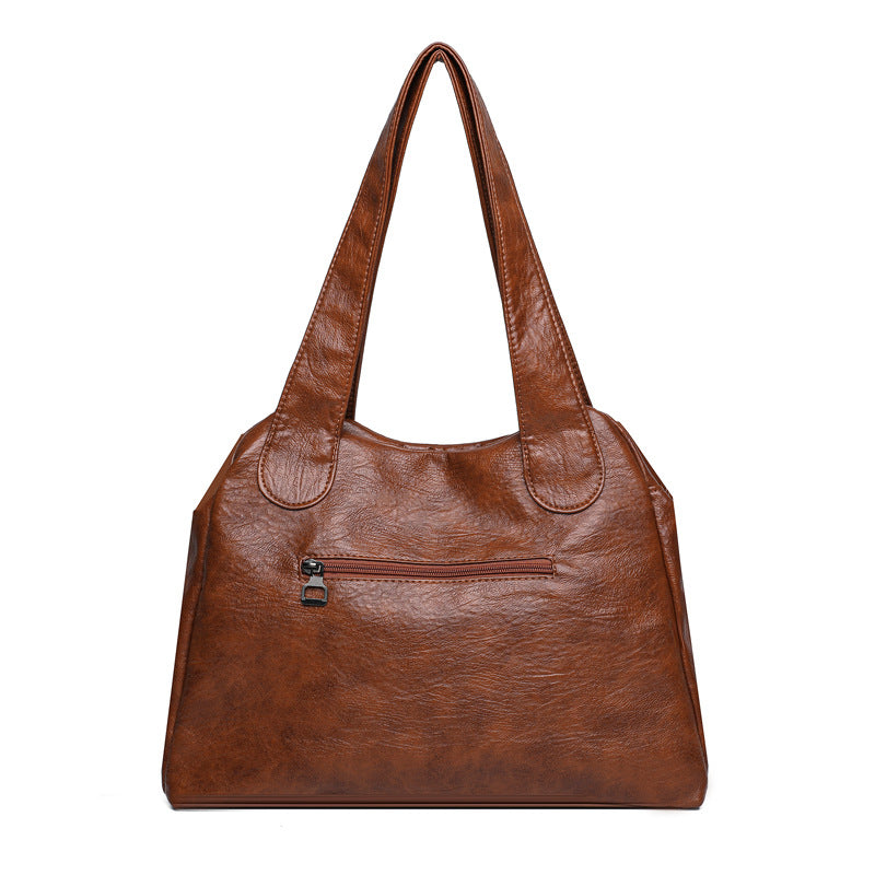 Women's Retro Trendy Mother Solid Color Bags