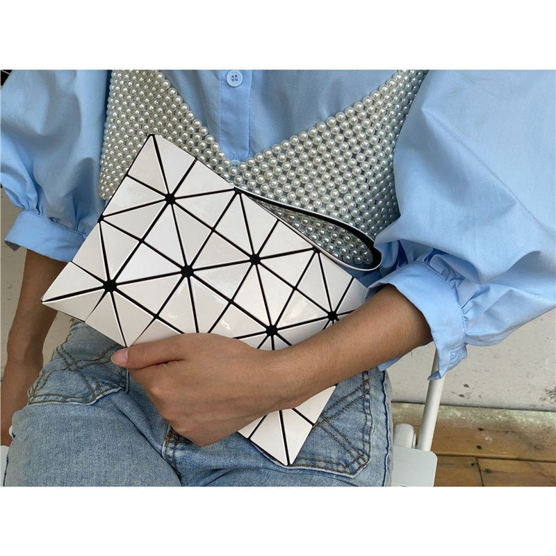 Geometric Rhombus Dinner Clutch Mobile Envelope Simple Women's Shoulder Bag