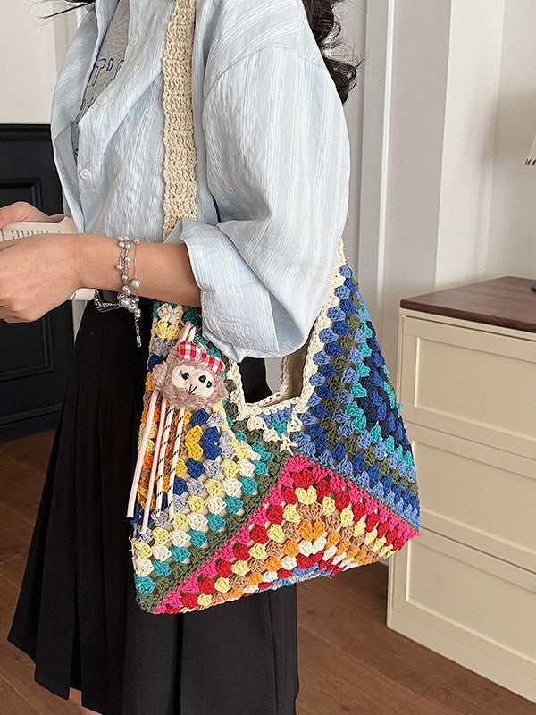 Women's Large Capacity Ethnic Style Hollow Seaside Tote Bag