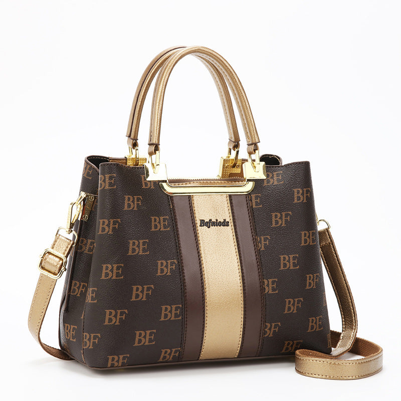 Women's Valentine's Day Free Fashion Color Matching Single Large Handbags