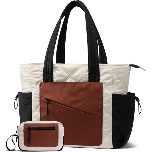 Puffer Two-piece Portable Fluffy Shopping Beach Women's Shoulder Bag