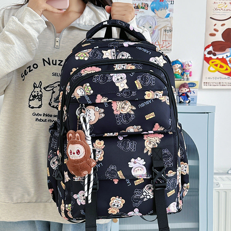 College Cartoon Lightweight Cute Versatile Large Capacity Junior Leisure Backpack
