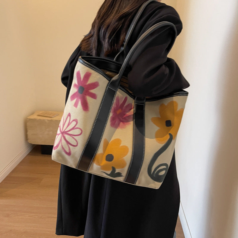 Rainbow Letters Trendy Thai Fashion Canvas Shoulder Bags