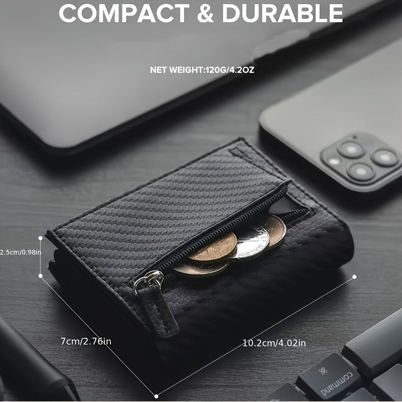 Pop-up Carbon Fiber Orange Aluminum Alloy Card Pack Card Sleeve