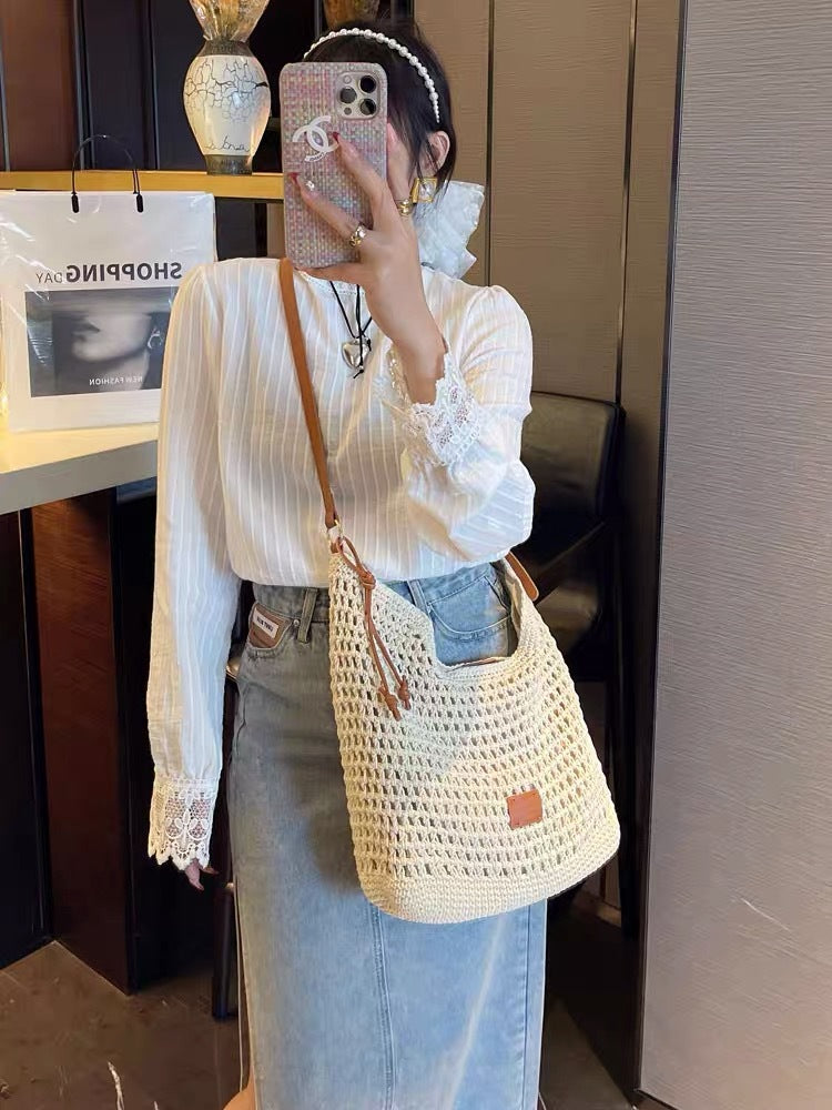 Women's Weekend Handmade Woven Large Capacity Summer Shoulder Bags