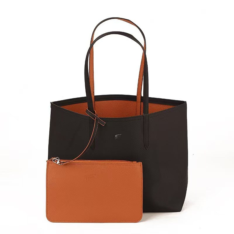 Women's Crocodile Double-sided Thickened Shopping Mother Portable Bags