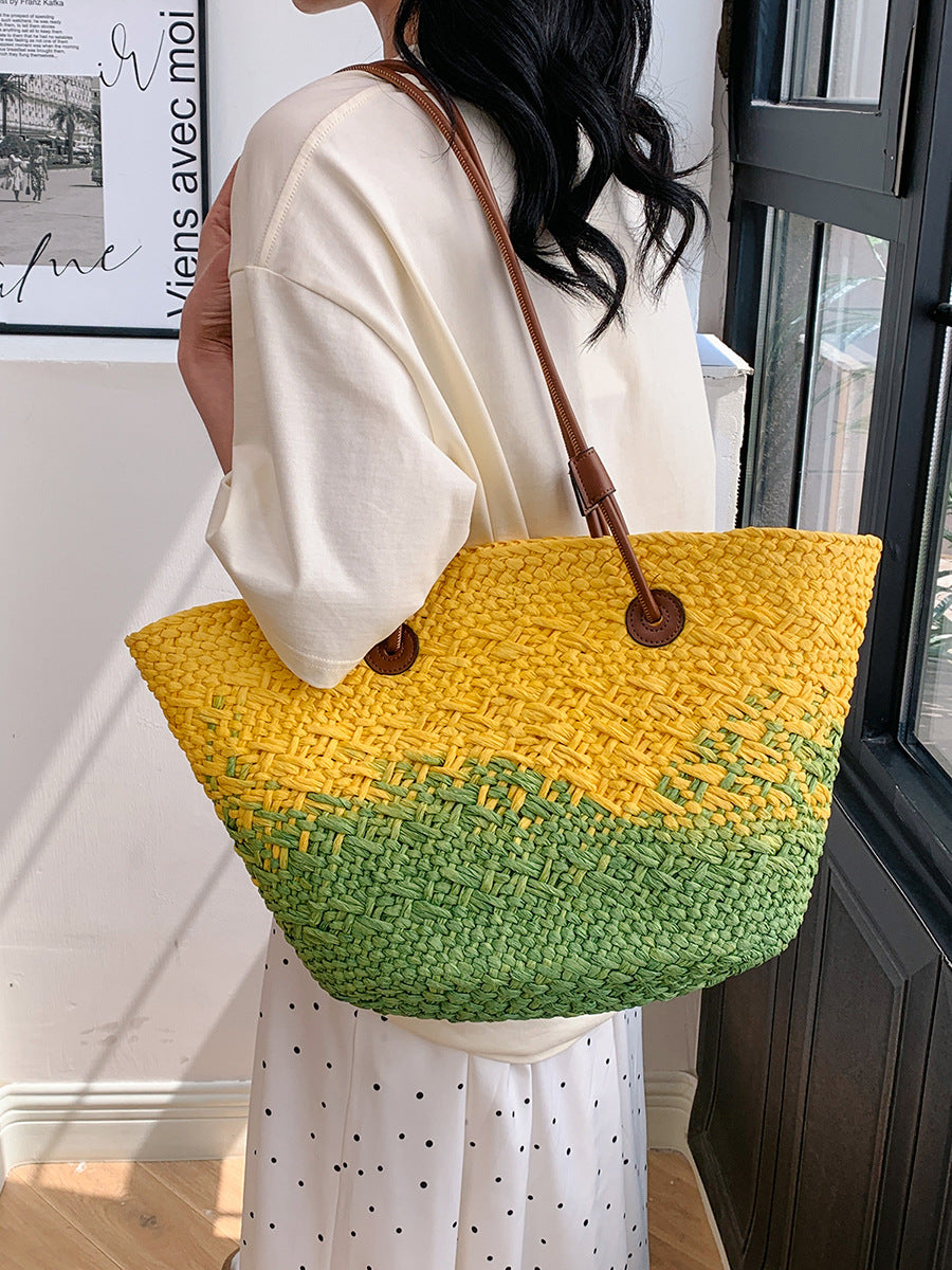 Large Capacity Straw Simple Portable Natural Bags