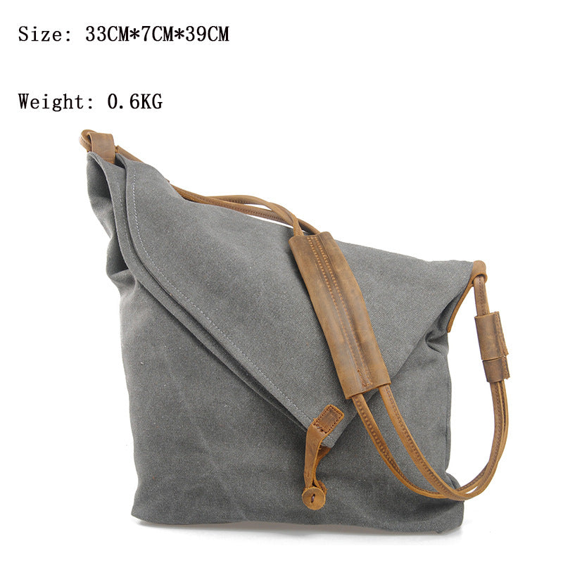 Retro Artistic Canvas Unisex Commuter Trendy Distressed Bags